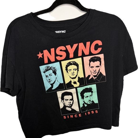 NSYNC Tops - ✨ NSYNC Vintage-Style Crop Tee – Since 1995 – Black Graphic Top – Women’s